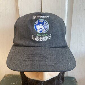 Vintage FirstBanks Minnesota Timberwolves Baseball Ball Cap Hat 1990’s